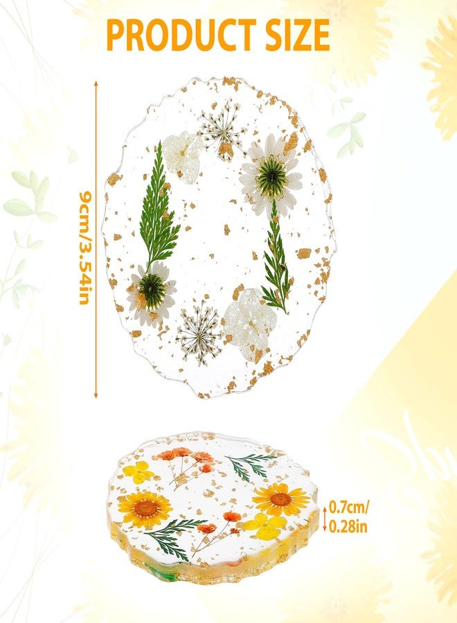 Aeaocvo Desk Coaster Set of 2, Non-Slip Floral Drink Cup Mat, Reusable Cute Coaster Decorations for Desk for Home Office Bar - Image 2